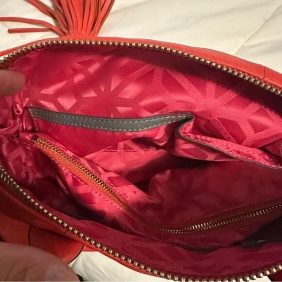 Trina Turk Red Saratoga Small Convertible Satchel - Picture 13 of 14